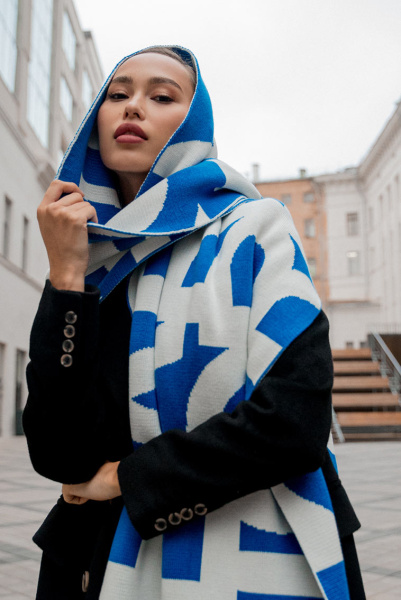 Шарф широкий Logomania (электрик)